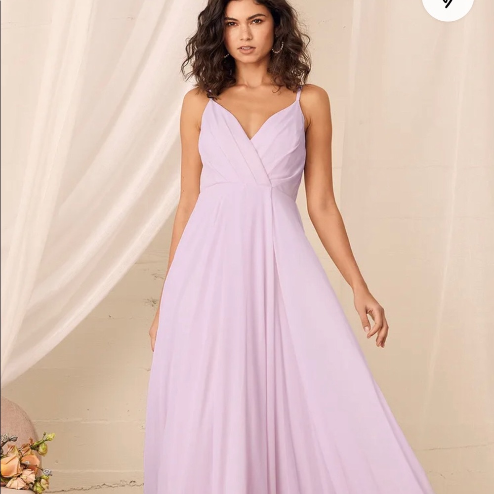 Lulus Lavenar/lilac floor length dress size M.